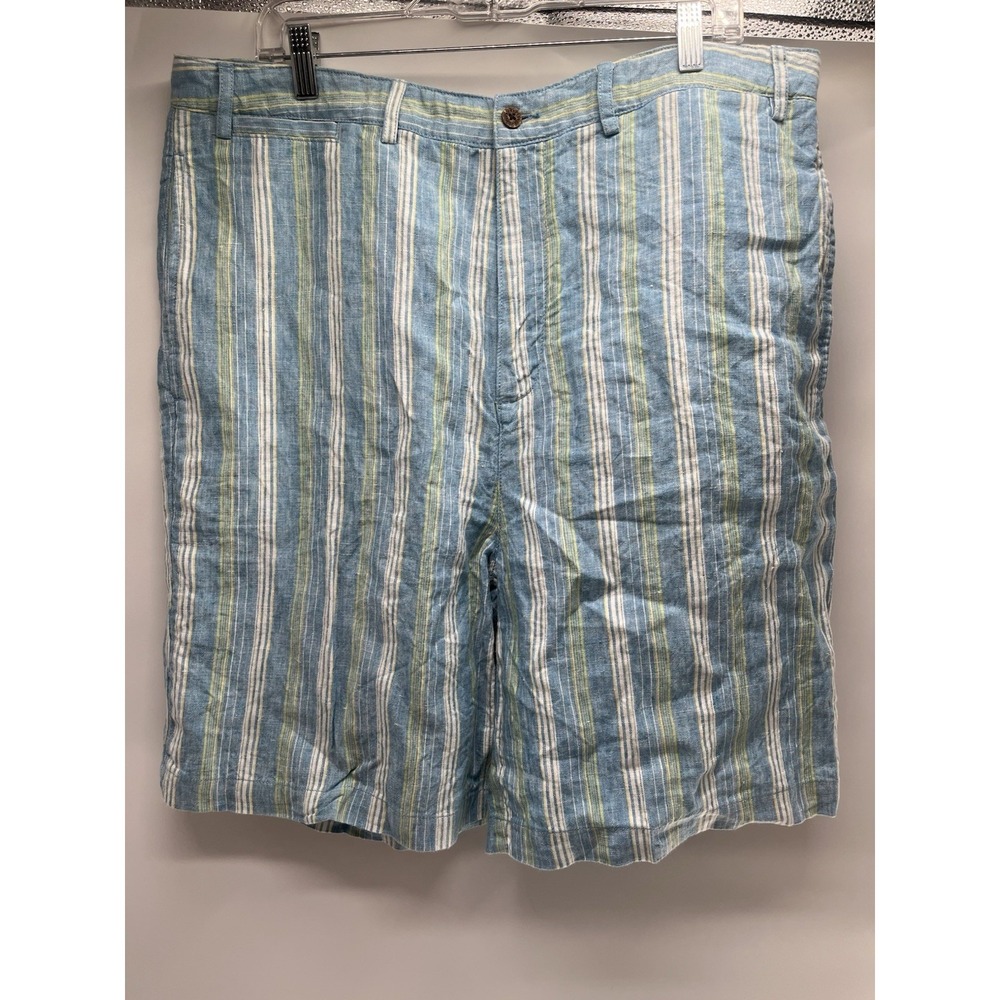 Caribbean Joe blue striped linen shorts Size‎ 38 #linen #summer